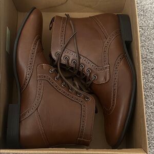 ASOS Men's Brogue Detail Brown Boots